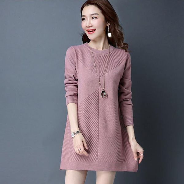 women's sweaters korean mid-length loose pullover women autumn winter knitted jacket female plus size thicken long-sleeved bottoming sh, White;black
women's sweaters korean mid-length loose pullover women autumn winter knitted jacket female plus size thicken long-sleeved bottoming sh, White;black