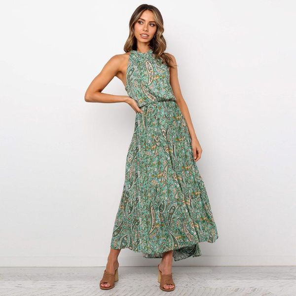 casual dresses 2021 spring women's boho maxi floral dress summer ladies sleeveless halter neck holiday party long flower, Black;gray
casual dresses 2021 spring women's boho maxi floral dress summer ladies sleeveless halter neck holiday party long flower, Black;gray