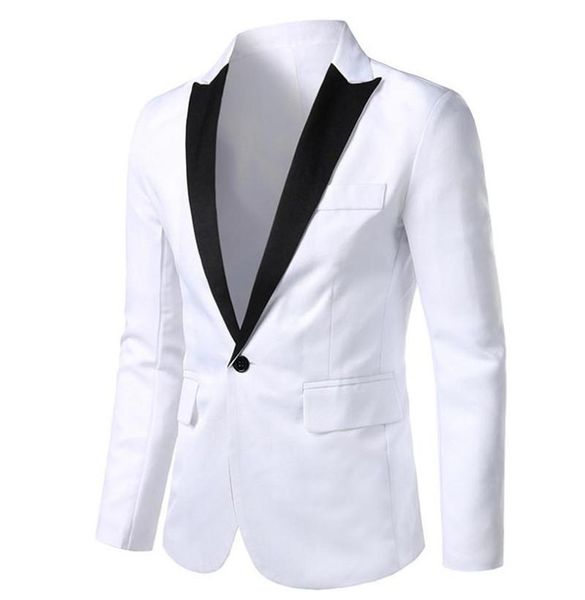 men's suits & blazers fashion casual suit coat jacket outre wear spring autumn trend splicing business program, White;black
men's suits & blazers fashion casual suit coat jacket outre wear spring autumn trend splicing business program, White;black