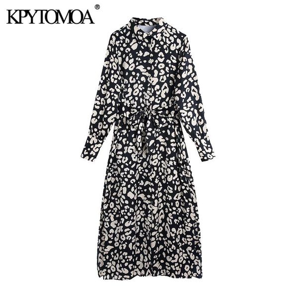 women chic fashion with belt animal print midi dress vintage long sleeve side vents hem female dresses vestidos 210416, Black;gray
women chic fashion with belt animal print midi dress vintage long sleeve side vents hem female dresses vestidos 210416, Black;gray
