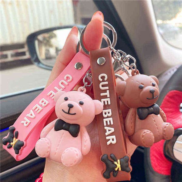 cartoon super cute bear doll keychain men women couple bag pendant gift car key keychain accessories key ring decoration h1126, Silver
cartoon super cute bear doll keychain men women couple bag pendant gift car key keychain accessories key ring decoration h1126, Silver