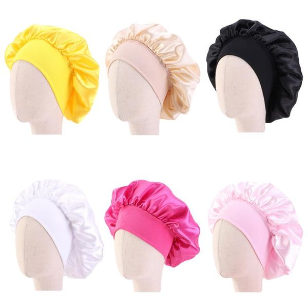 caps & hats 8colors satin night sleep cap kids girl hair care bonnet hat elastic wide band cover wrap turban beanies skullies shower, Yellow
caps & hats 8colors satin night sleep cap kids girl hair care bonnet hat elastic wide band cover wrap turban beanies skullies shower, Yellow