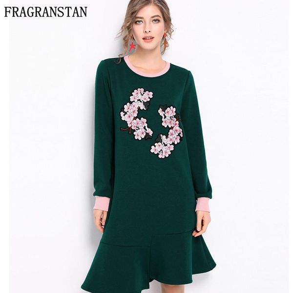 casual dresses women fashion autumn winter dress large size long sleeve loose o-neck embroidery all-match slim tgh145, Black;gray
casual dresses women fashion autumn winter dress large size long sleeve loose o-neck embroidery all-match slim tgh145, Black;gray