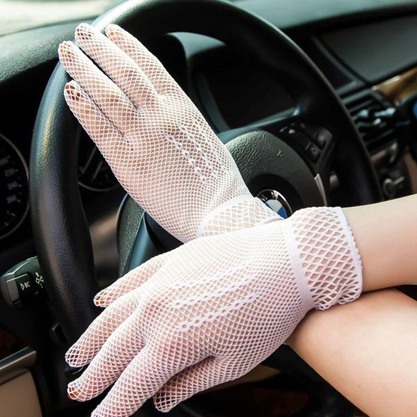 bridal gloves women hollow out fishnet full fingered wrist length elastic solid color sunscreen mittens wedding 2, White
bridal gloves women hollow out fishnet full fingered wrist length elastic solid color sunscreen mittens wedding 2, White