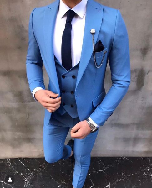 men's suits & blazers latest design blue slim fit wedding costume suit for men groom tuxedos 3 pieces groomsmen party tuxedo man, White;black
men's suits & blazers latest design blue slim fit wedding costume suit for men groom tuxedos 3 pieces groomsmen party tuxedo man, White;black