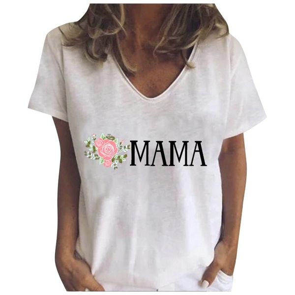 letter printed t-shirt 2021 summer novelty graphic tees short sleeve loose v-neck mother's day gift mujer camisetas a4 women's, White
letter printed t-shirt 2021 summer novelty graphic tees short sleeve loose v-neck mother's day gift mujer camisetas a4 women's, White