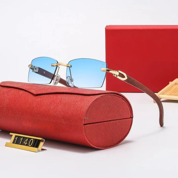 summer womens designer sunglasses men sport eyeglasses decor rimless alloy frame wood legs mens sunglass with box 1140, White;black
summer womens designer sunglasses men sport eyeglasses decor rimless alloy frame wood legs mens sunglass with box 1140, White;black