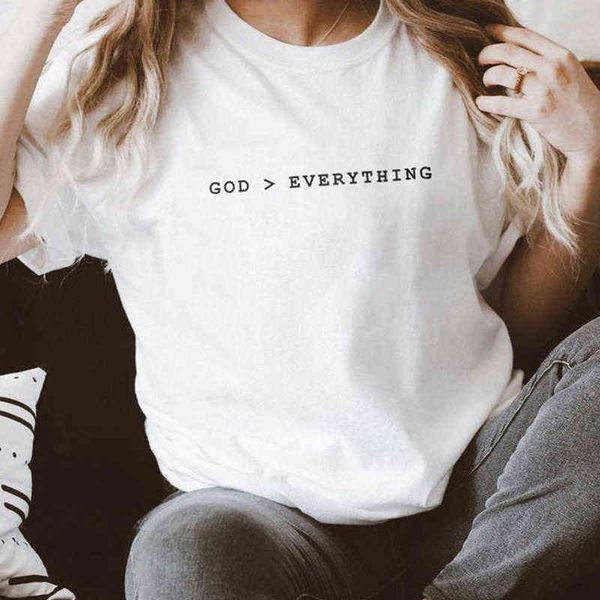 god over everything t-shirt casual women christian tshirt apparel short sleeve religious jesus faith bible tees g1228, White
god over everything t-shirt casual women christian tshirt apparel short sleeve religious jesus faith bible tees g1228, White