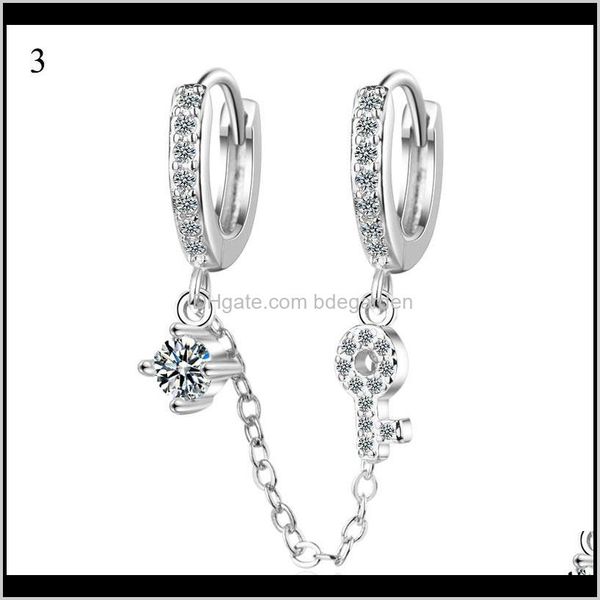 & hie drop delivery 2021 two ear hole piercing hoop earrings chain tassel golden/white crystal simple bohemia earring jewelry for lady girls, Golden;silver
& hie drop delivery 2021 two ear hole piercing hoop earrings chain tassel golden/white crystal simple bohemia earring jewelry for lady girls, Golden;silver