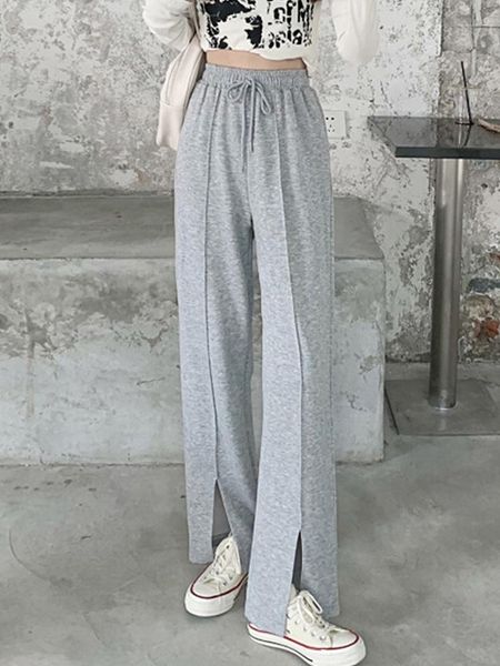 women's pants & capris gray split sports casual spring and autumn straight tube loose 2021 design high waist wide leg, Black;white
women's pants & capris gray split sports casual spring and autumn straight tube loose 2021 design high waist wide leg, Black;white