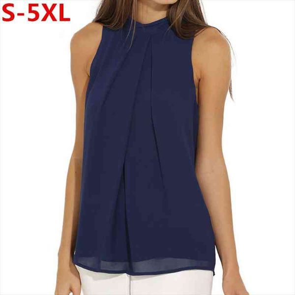 chiffon sleeveless brand women blouses plus size causal summer blusas clothing 5xl, White
chiffon sleeveless brand women blouses plus size causal summer blusas clothing 5xl, White
