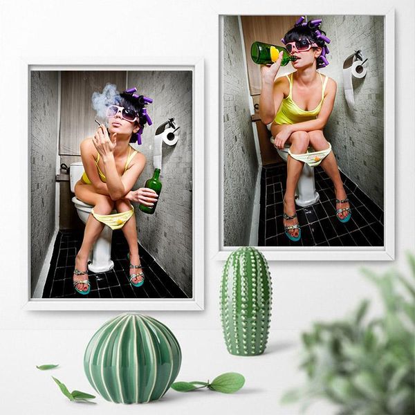 paintings canvas prints modern woman bar girl smoking and drinking in the bathroom painting poster for bedroom home decor
paintings canvas prints modern woman bar girl smoking and drinking in the bathroom painting poster for bedroom home decor