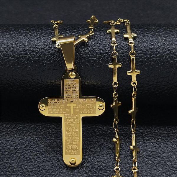 pendant necklaces christian bible stainless steel cross charm gold color jewelry acier inoxydable bijoux nxhly36s05, Silver
pendant necklaces christian bible stainless steel cross charm gold color jewelry acier inoxydable bijoux nxhly36s05, Silver