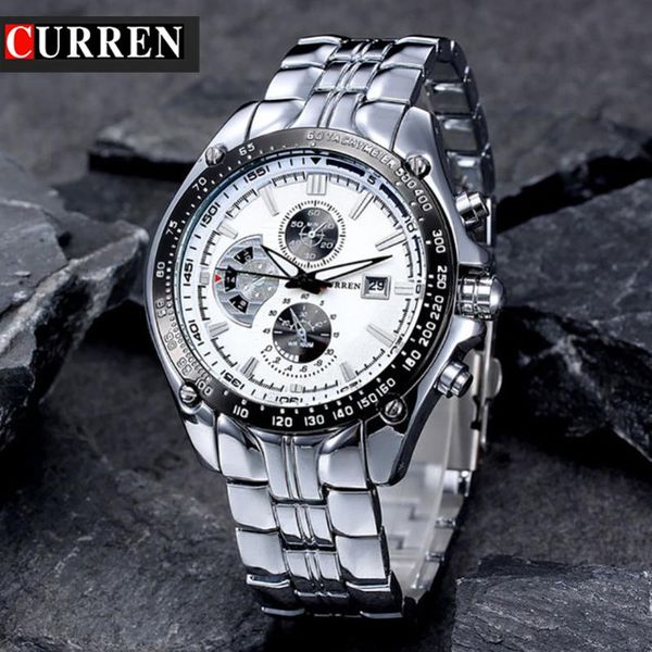 wristwatches curren luxury brand men quartz watch full stainless steel men's wristwatch date calendar clocks male gifts relogio masculi, Slivery;brown
wristwatches curren luxury brand men quartz watch full stainless steel men's wristwatch date calendar clocks male gifts relogio masculi, Slivery;brown