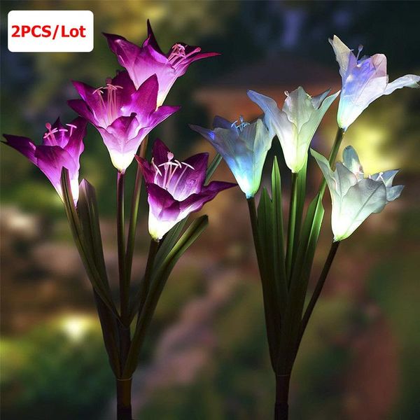 2pcs/lot tuinverlic solar powered led color changing lily flowers garden light decorations waterproof yard patio stake lawn ligh lamps
2pcs/lot tuinverlic solar powered led color changing lily flowers garden light decorations waterproof yard patio stake lawn ligh lamps