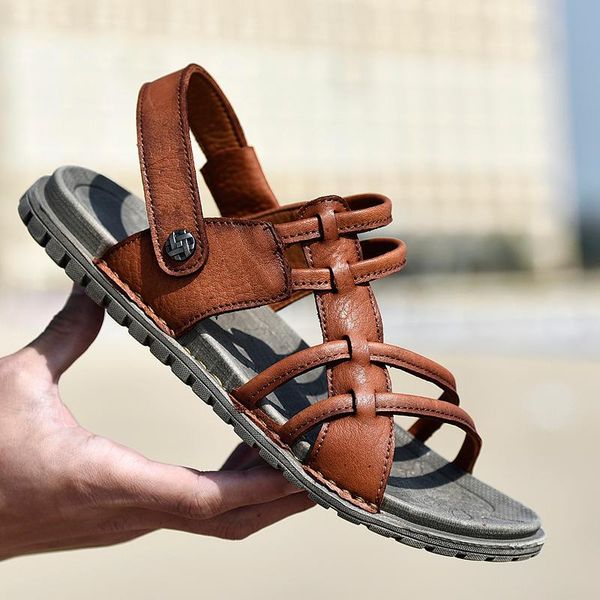sandals men summer genuine leather mens shoes lightweight beach slippers outdoor sandalias flat casual chaussure homme brown, Black
sandals men summer genuine leather mens shoes lightweight beach slippers outdoor sandalias flat casual chaussure homme brown, Black