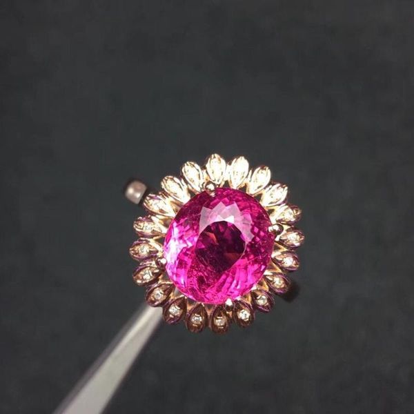 cluster rings t712 rubillite ring fine jewelry 18 k gold natural rubi tourmaline 3.8ct gemstone diamond gift female for women, Golden;silver
cluster rings t712 rubillite ring fine jewelry 18 k gold natural rubi tourmaline 3.8ct gemstone diamond gift female for women, Golden;silver