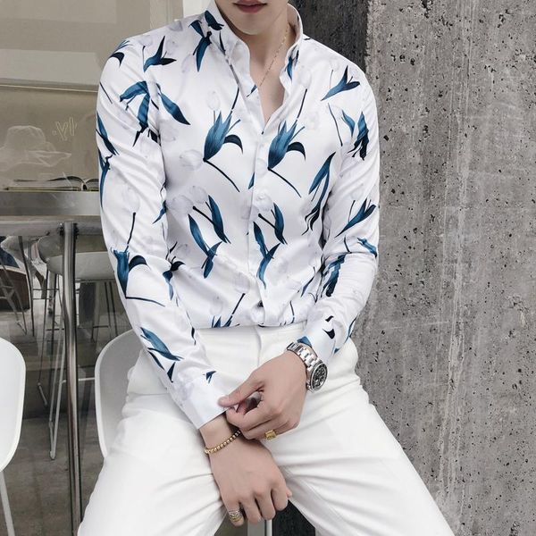 gzdeerax mens shirts luxury all printed long sleeve party dress camisa masculina slim fit male men's casual, White;black
gzdeerax mens shirts luxury all printed long sleeve party dress camisa masculina slim fit male men's casual, White;black