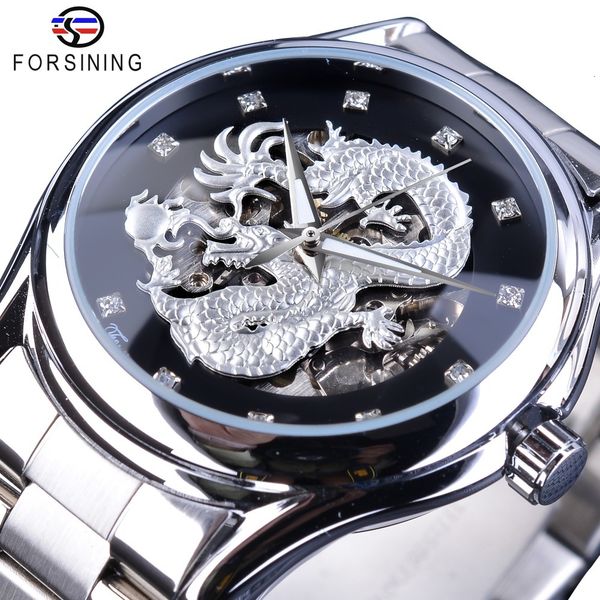 watches forsining classic dragon design silver stainless steel diamond display men automatic wrist brand luxury montre homme, Slivery;brown
watches forsining classic dragon design silver stainless steel diamond display men automatic wrist brand luxury montre homme, Slivery;brown