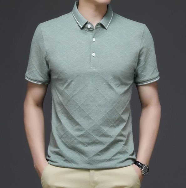 men's polos middle-aged and young short-sleeved shirt casual solid color lapel dad summer dress silk cotton top, White;black
men's polos middle-aged and young short-sleeved shirt casual solid color lapel dad summer dress silk cotton top, White;black