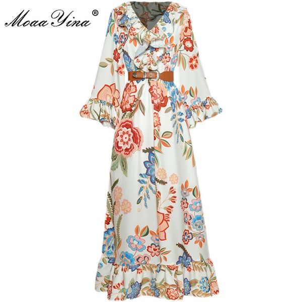 fashion runway summer vintage midi dress women loose flare sleeve floral print ruffles elegant vacation 210524, Black;gray
fashion runway summer vintage midi dress women loose flare sleeve floral print ruffles elegant vacation 210524, Black;gray