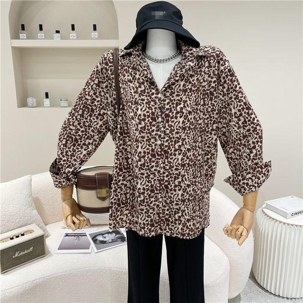 blouses springtime female niche fashion leopard shirt retro loose design and thin top, White
blouses springtime female niche fashion leopard shirt retro loose design and thin top, White