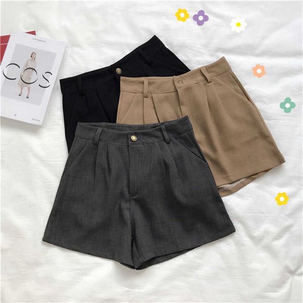 casual comfortable elegant wild shorts with belt women's solid color shorts summer slim wide leg a-line shorts 210527, White;black
casual comfortable elegant wild shorts with belt women's solid color shorts summer slim wide leg a-line shorts 210527, White;black