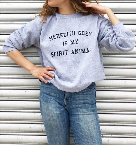 women's hoodies & sweatshirts meredith grey is my spirit animal sweatshirt fashion shirts funny grunge tumblr vintage pullover drop, Black
women's hoodies & sweatshirts meredith grey is my spirit animal sweatshirt fashion shirts funny grunge tumblr vintage pullover drop, Black
