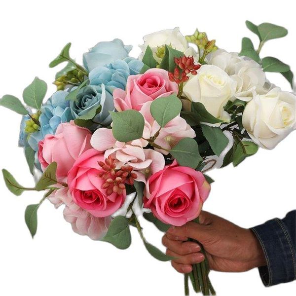 decorative flowers & wreaths one fake rose hydrangea bridal bouquet 11" length simulation rosa plastic fruit for wedding centerpiece 4
decorative flowers & wreaths one fake rose hydrangea bridal bouquet 11" length simulation rosa plastic fruit for wedding centerpiece 4