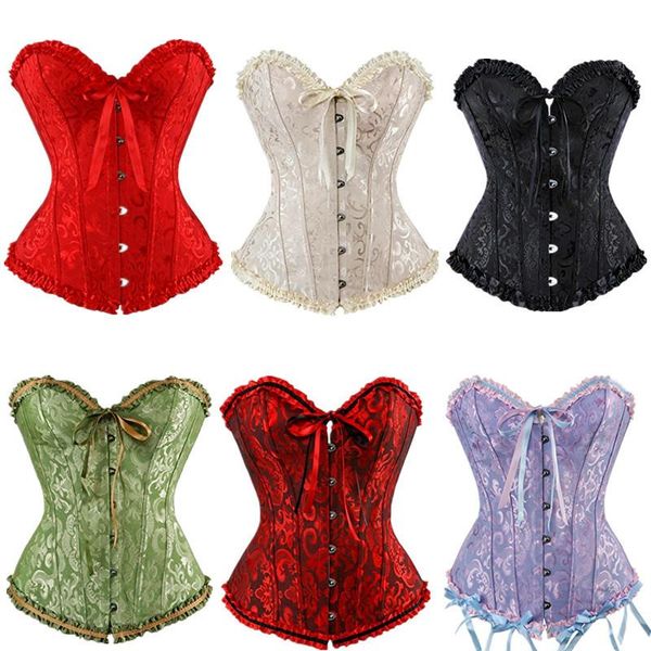 bustiers & corsets lace corset plus size floral brocade feminine lingerie fashion qz0213, Black;white
bustiers & corsets lace corset plus size floral brocade feminine lingerie fashion qz0213, Black;white