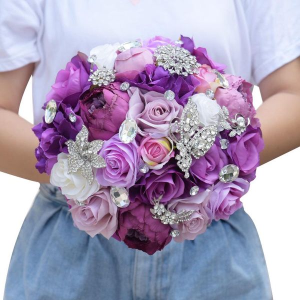 decorative flowers & wreaths pink purple handmade rose flower bridal bouqet with artificial bridesmaid bouquet ramo novia boda bridesmaids
decorative flowers & wreaths pink purple handmade rose flower bridal bouqet with artificial bridesmaid bouquet ramo novia boda bridesmaids