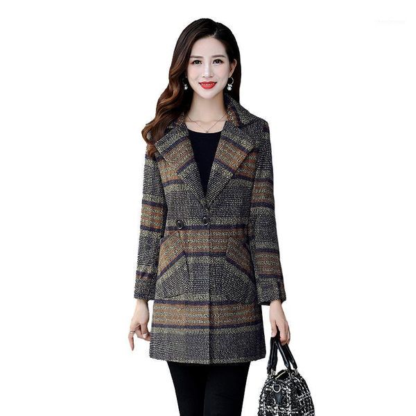 mom winter woolen coat outside wear woman fashion mid-length loose plus cotton trench womens size plaid coats women's wool & blends, Black
mom winter woolen coat outside wear woman fashion mid-length loose plus cotton trench womens size plaid coats women's wool & blends, Black