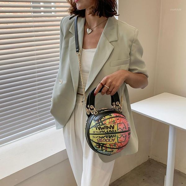evening bags creativity graffiti basketball bag women shoulder chain crossbody design handbag and purse female small round clutch
evening bags creativity graffiti basketball bag women shoulder chain crossbody design handbag and purse female small round clutch