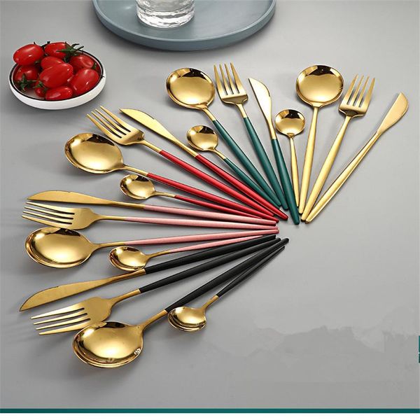 4pcs/set stainless steel dinner black gold dinnerware set knife fork coffee spoon cutlery kitchen tableware silverware sets
4pcs/set stainless steel dinner black gold dinnerware set knife fork coffee spoon cutlery kitchen tableware silverware sets