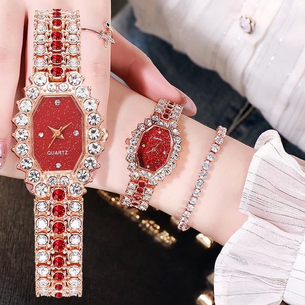 wristwatches 2pcs set women watches luxury ladies quartz diamond wrist elegant rose gold rhinestone bracelet relogio feminino, Slivery;brown
wristwatches 2pcs set women watches luxury ladies quartz diamond wrist elegant rose gold rhinestone bracelet relogio feminino, Slivery;brown