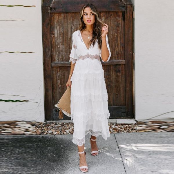 maternity dresses pregnant woman's v neck floral lace wedding dress elegant short sleeve for po shoot llus size, White
maternity dresses pregnant woman's v neck floral lace wedding dress elegant short sleeve for po shoot llus size, White