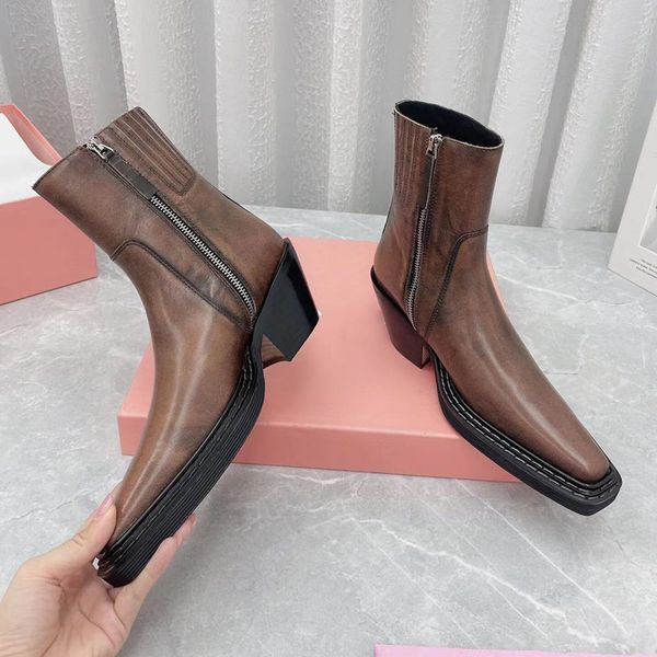 new western boots toe leather shoes in full bloom style designer luxury brand, Black
new western boots toe leather shoes in full bloom style designer luxury brand, Black