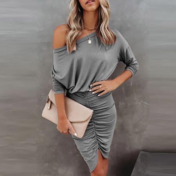 casual dresses office fashion lady diagonal collar solid slim dress spring autumn long sleeve sheath women shirring patchwork loose, Black;gray
casual dresses office fashion lady diagonal collar solid slim dress spring autumn long sleeve sheath women shirring patchwork loose, Black;gray