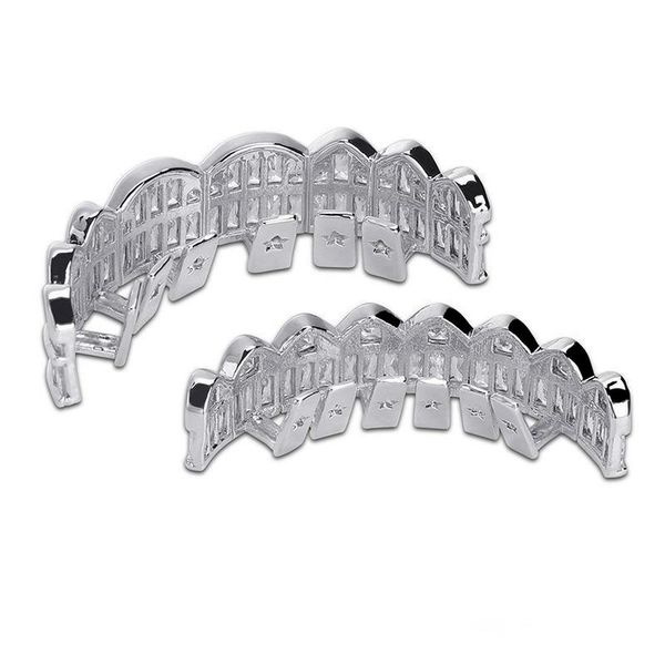 2020 new baguette set teeth grillz & bottom silver color grills dental mouth hip hop style fashion jewelry rapper jewelry, Black
2020 new baguette set teeth grillz & bottom silver color grills dental mouth hip hop style fashion jewelry rapper jewelry, Black
