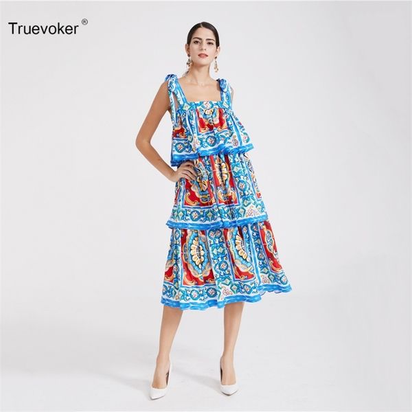 truevoker summer designer dres's multicolor porcelain printed ruffle midi spaghetti strap retro resort 210602, Black;gray
truevoker summer designer dres's multicolor porcelain printed ruffle midi spaghetti strap retro resort 210602, Black;gray