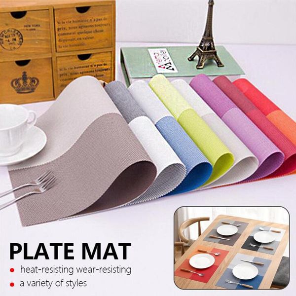 mats & pads 30*45cm place pvc knitted table mat rectangle assorted color block dining disc coasters mantel napperon plate bar
mats & pads 30*45cm place pvc knitted table mat rectangle assorted color block dining disc coasters mantel napperon plate bar