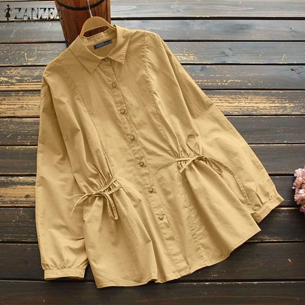 Women's Blouses & Shirts Women Vintage Blouse Spring Long Sleeve Lapel Neck Shirt ZANZEA Casual Solid Blusas Buttons Down Tunic Tops Lace Up, White
Women's Blouses & Shirts Women Vintage Blouse Spring Long Sleeve Lapel Neck Shirt ZANZEA Casual Solid Blusas Buttons Down Tunic Tops Lace Up, White