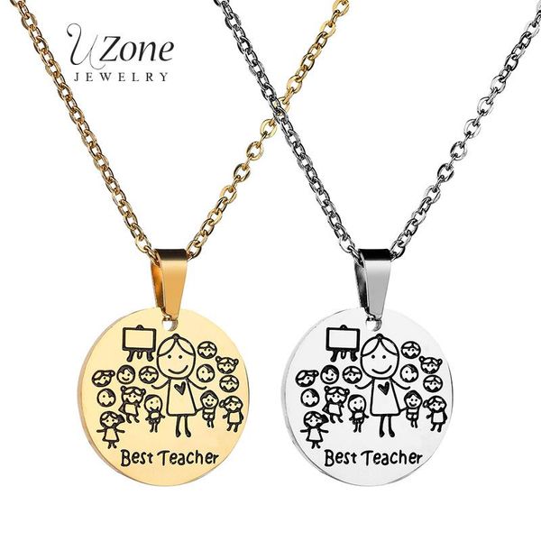 uzone stainless steel teacher cartoon pendant necklace women souvenir jewelry student round gift la mejor profesora necklaces, Silver
uzone stainless steel teacher cartoon pendant necklace women souvenir jewelry student round gift la mejor profesora necklaces, Silver