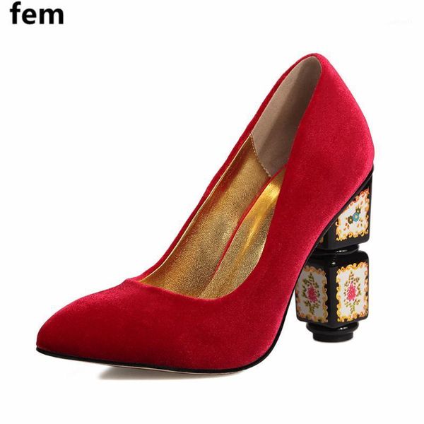 dress shoes women chinese rayal style chunky pumps high heels flock zapatos mujer shallow strange fashion ladies pointed1, Black
dress shoes women chinese rayal style chunky pumps high heels flock zapatos mujer shallow strange fashion ladies pointed1, Black