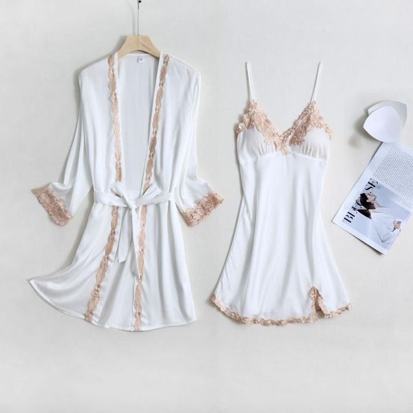 v-neck sleepwear white satin lace robe & gown sets women nightdress lingerie underwear women's, Black;red
v-neck sleepwear white satin lace robe & gown sets women nightdress lingerie underwear women's, Black;red