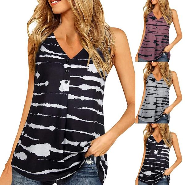 women zebra striped design tank casual fashion buttons vest camis v-neck print loose silky versatile mujer women's tanks &, White
women zebra striped design tank casual fashion buttons vest camis v-neck print loose silky versatile mujer women's tanks &, White