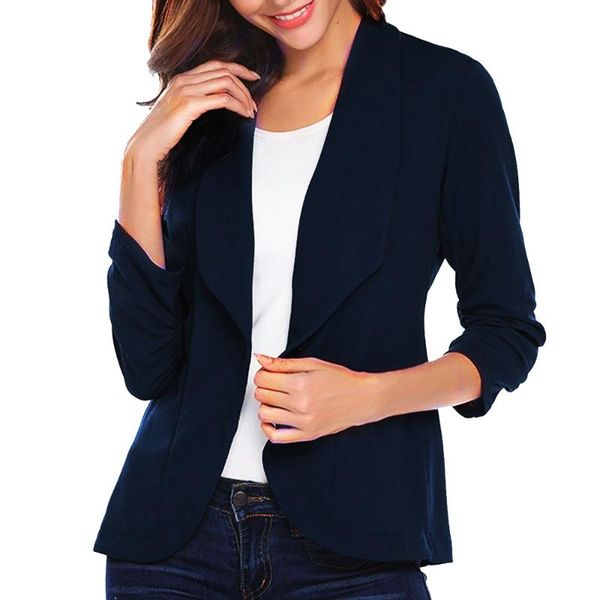 women's suits & blazers cropped sleeve slim blazer nice women business fashion suit jackets office ladies formal, White;black
women's suits & blazers cropped sleeve slim blazer nice women business fashion suit jackets office ladies formal, White;black
