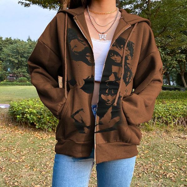 women's hoodies & sweatshirts grunge clothes gothic style portrait print long hooded with zipper and pockets for spring fall, Black
women's hoodies & sweatshirts grunge clothes gothic style portrait print long hooded with zipper and pockets for spring fall, Black