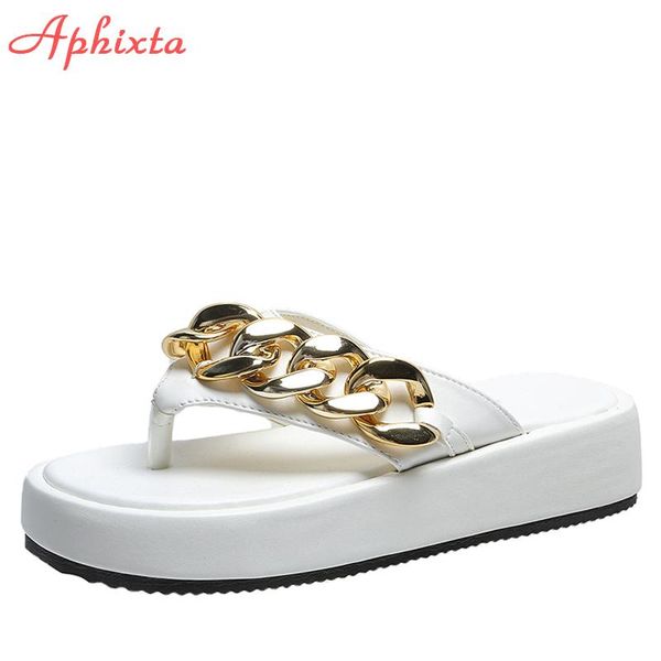 slippers aphixta 2021 platform flip flops women summer cool chain rope weaving slides mules design shoes plus size 43, Black
slippers aphixta 2021 platform flip flops women summer cool chain rope weaving slides mules design shoes plus size 43, Black
