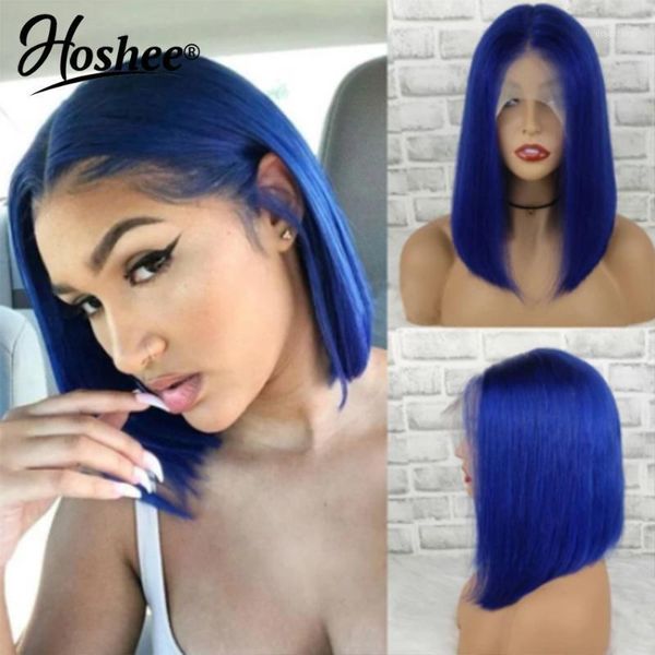 blue human hair wigs short bob transparent lace front wig pre plucked brazilian remy for women 180%1, Black;brown
blue human hair wigs short bob transparent lace front wig pre plucked brazilian remy for women 180%1, Black;brown